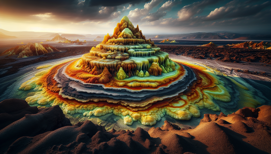 découvrez l'extraordinaire volcan dallol au cœur du désert danakil en éthiopie. plongez dans un paysage surréaliste, où couleurs vibrantes et formations géologiques fascinantes se rencontrent pour offrir un spectacle naturel unique. préparez-vous à vivre une aventure mémorable dans l'un des endroits les plus chauds et inexplorés de la planète.