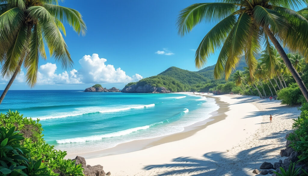 explorez la splendide plage du paradis blanc en australie : sable fin, eaux turquoise et paysages à couper le souffle vous attendent pour des vacances inoubliables.