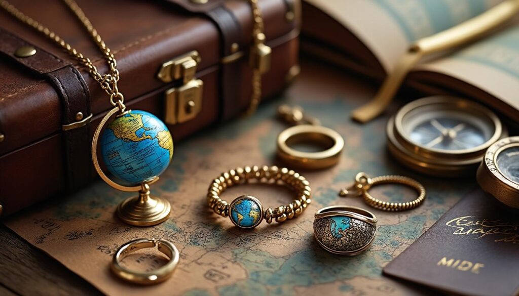 explorez notre collection de bijoux globe & carte du monde, idéale pour les voyageurs : pendentifs, bracelets, bagues et plus encore pour afficher votre passion du voyage avec élégance.