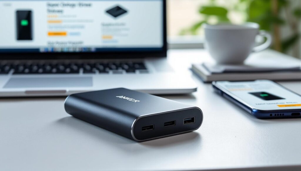 découvrez la batterie externe 10 000 mah d'anker, déjà un best-seller sur amazon avec plus de 10 000 ventes. profitez de prix cassés pour recharger vos appareils en toute simplicité et mobilité.