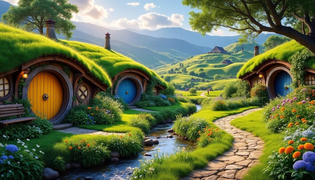 explorez le village pittoresque des hobbits en nouvelle-zélande, un lieu enchanteur où la magie du cinéma prend vie au cœur de paysages splendides.