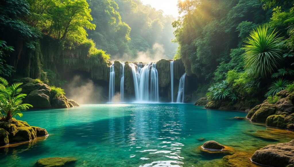 explorez semuc champey, un joyau naturel caché au cœur du guatemala, célèbre pour ses piscines turquoise et ses paysages époustouflants.