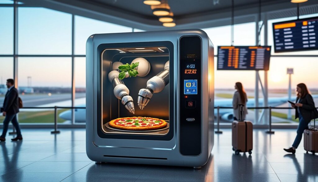 découvrez notre analyse détaillée de la machine automatique à pizza de l'aéroport de détroit, un aperçu unique signé kotaku.