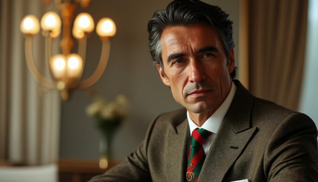 découvrez andrea di stefano dans le rôle de il maestro dans le parfum de femme, sublimé par l’élégance et le style unique signés gucci.