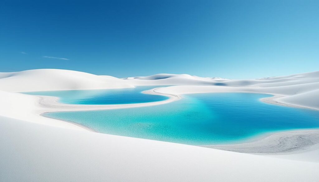 explorez la beauté unique du désert blanc des lençóis maranhenses au brésil, un paysage spectaculaire de dunes de sable et de lagunes cristallines, véritable merveille naturelle à ne pas manquer.