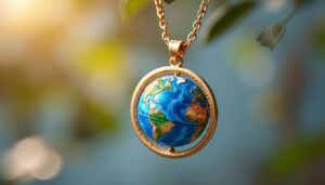 découvrez le pendentif globe-terrestre, un collier unique qui célèbre la beauté du monde. un bijou original et élégant pour les amoureux de la planète.