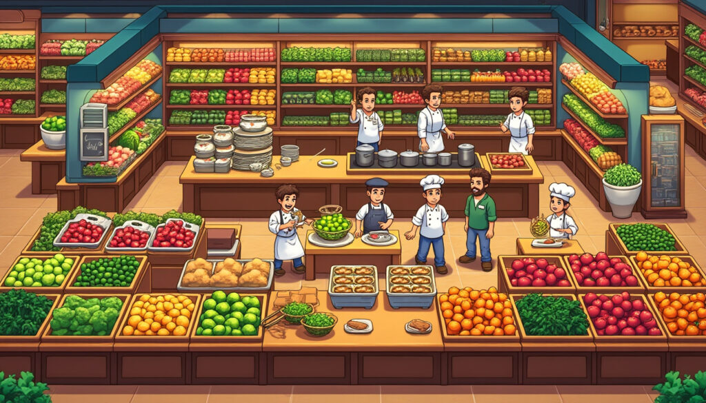 découvrez un mod audacieux pour stardew valley qui vous permet de gérer un supermarché dynamique avec une cuisine inspirée du style frénétique d'overcooked. transformez votre ferme en un centre gourmand interactif !