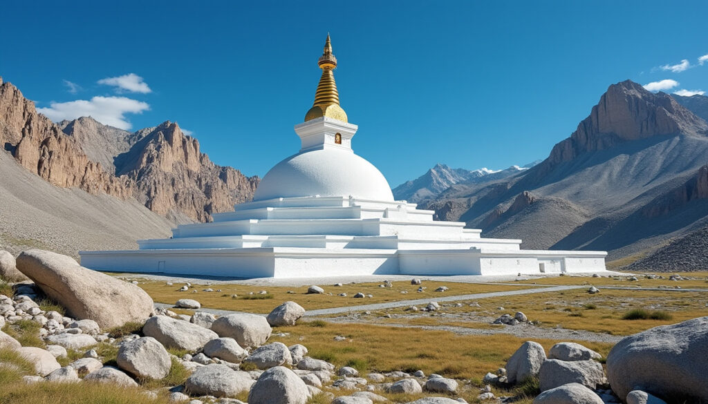 explorez tsagaan suvarga, le spectaculaire stupa blanc de mongolie, un site culturel et historique fascinant à ne pas manquer lors de votre voyage.