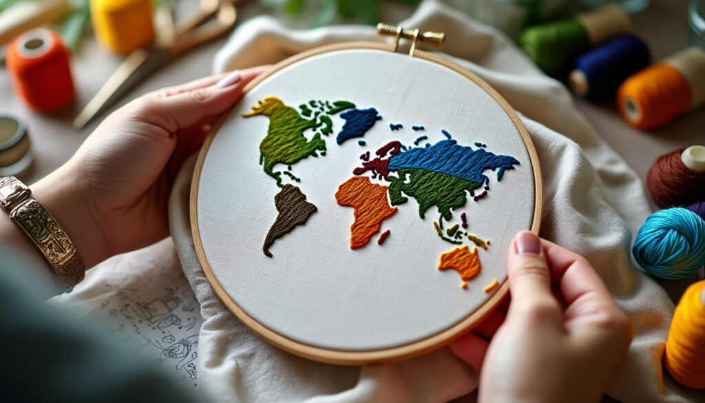 découvrez comment créer une carte du monde à broder unique et personnalisée. alliez voyage et créativité en explorant le monde à travers votre passion pour la broderie.