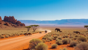 découvrez palmwag, un lieu magique situé entre kaokoland et damaraland en namibie, où paysages époustouflants et faune sauvage unique vous attendent pour une aventure exceptionnelle.