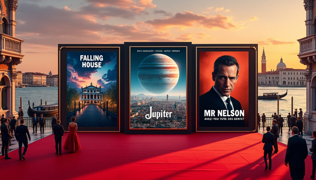 découvrez les premières exclusives du festival de venise 2026 avec les films « falling house » de m. gharaei, « jupiter » d’a. smia, et « mr nelson, avez-vous tué des gens ? » de s. tsukamoto, une sélection incontournable pour les amateurs de cinéma.