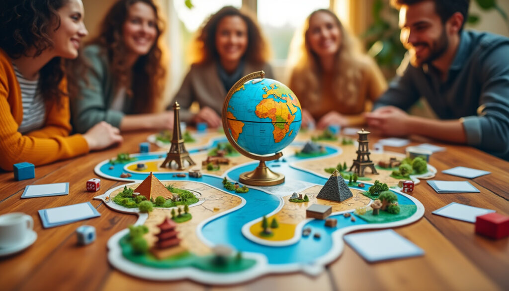 partez à la découverte du monde avec « le tour du monde en 1000 questions », un jeu de société captivant pour tester vos connaissances et voyager en famille.